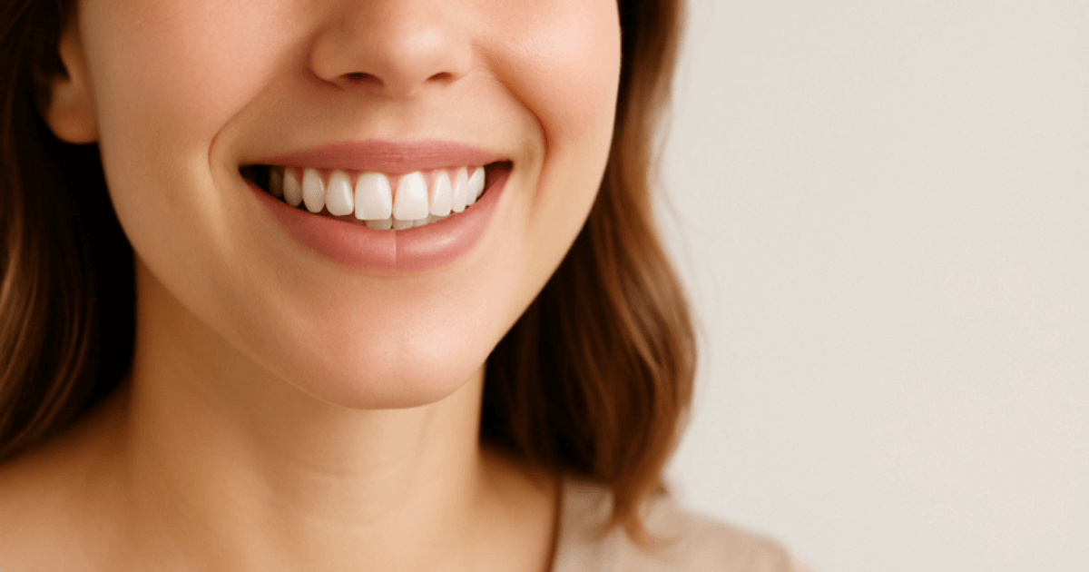 歯の健康を保つために丁寧に歯を磨く女性の写真