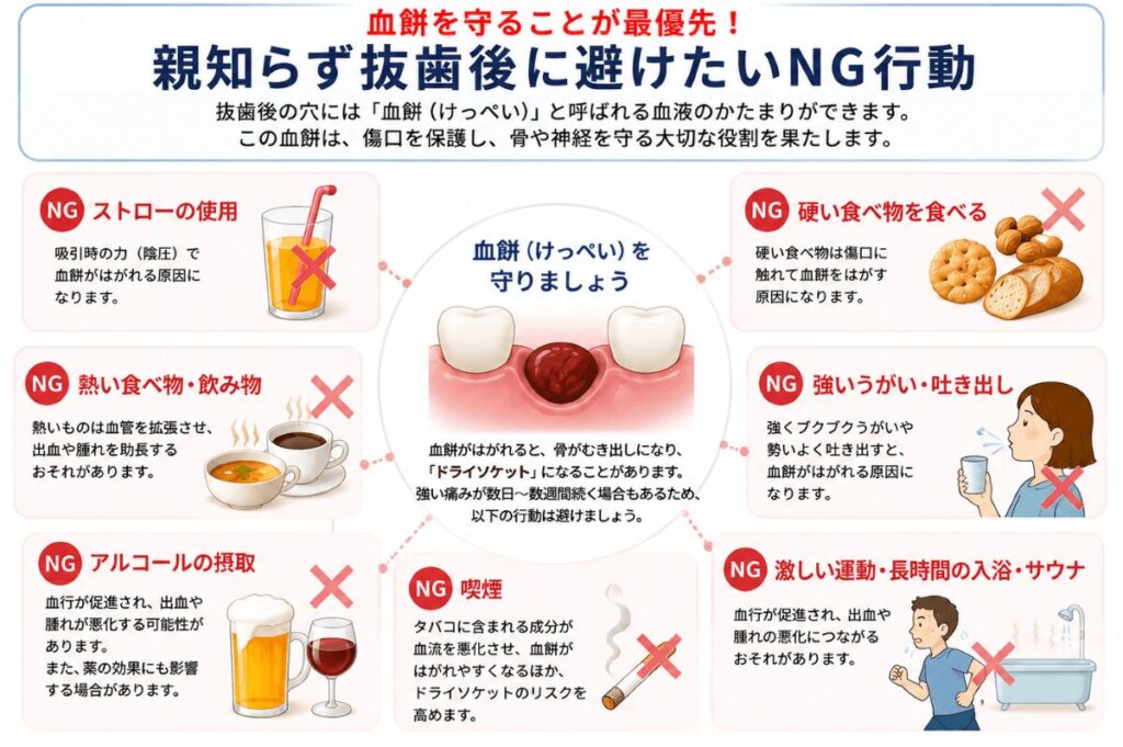 親知らず抜歯後1週間の食事ガイド｜日別おすすめメニューとNG食品を解説｜歯科ハミール高田88