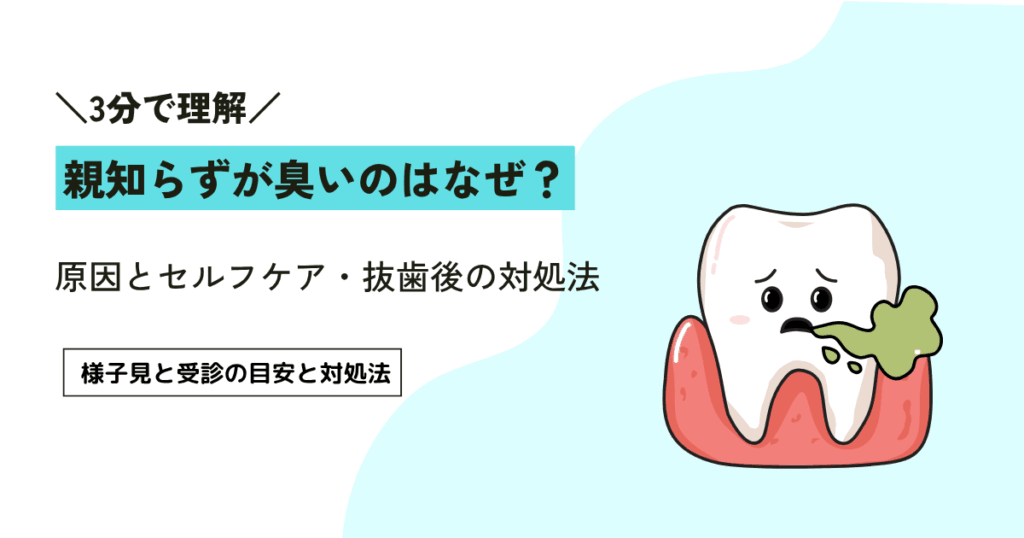親知らずが臭いのはなぜ？原因とセルフケア・抜歯後の対処法まで解説