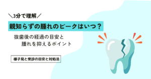 親知らずの腫れのピークはいつ？抜歯後の経過の目安と腫れを抑えるポイント