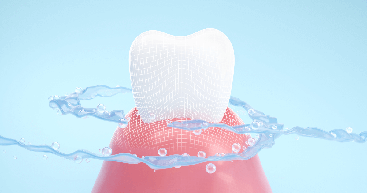 冷たい水　奥歯しみる